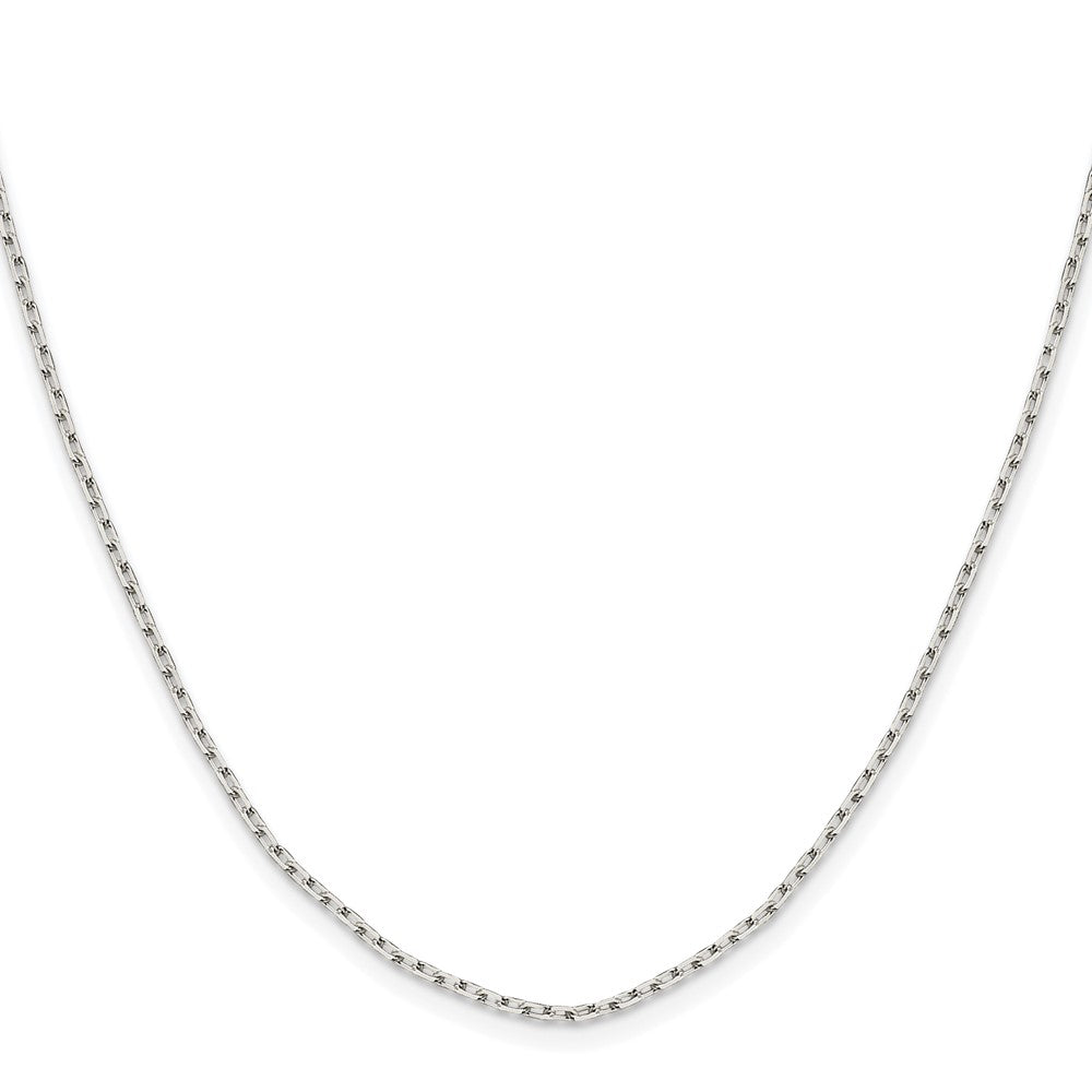 Sterling Silver Rhodium-plated 1.65mm Diamond-cut Long Link Cable ChainQPE69R