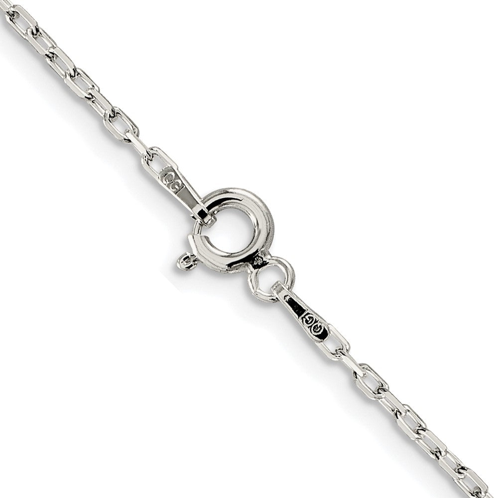 Sterling Silver Rhodium-plated 1.65mm Diamond-cut Long Link Cable ChainQPE69R
