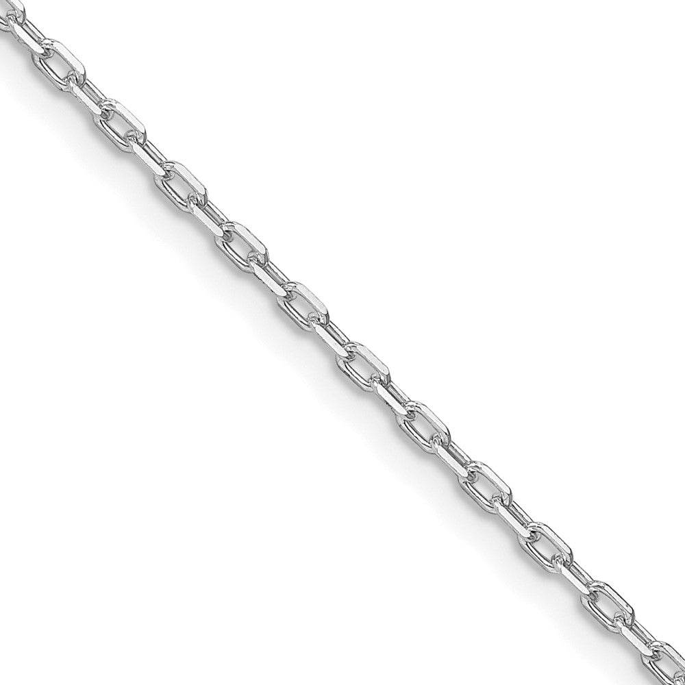 Sterling Silver Rhodium-plated 1.65mm Diamond-cut Long Link Cable ChainQPE69R