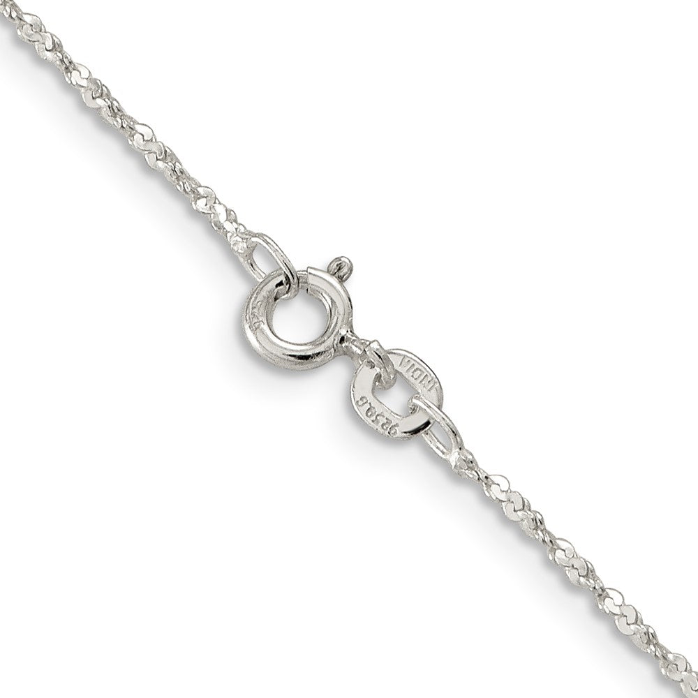 Sterling Silver 1.2mm Twisted Serpentine ChainQPE70