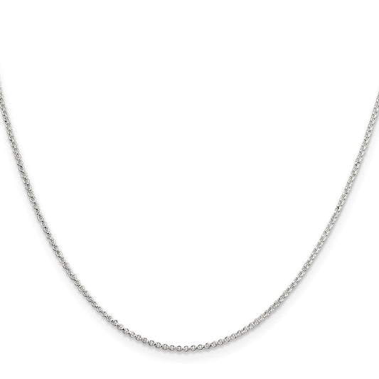 Sterling Silver 1.4mm Diamond-cut Rolo ChainQPE71