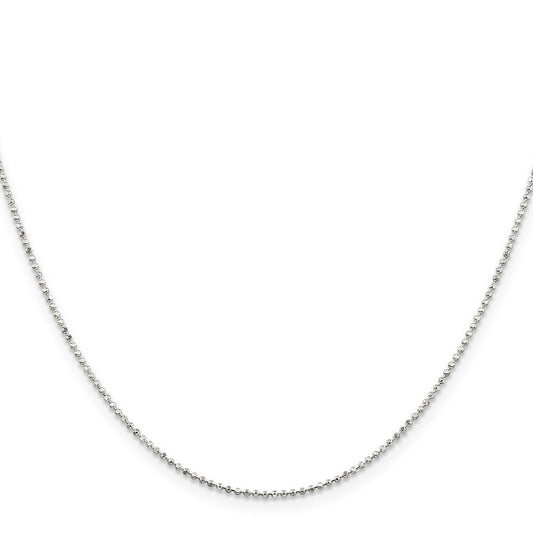 Sterling Silver 1.05mm Square Fancy Beaded ChainQPE73