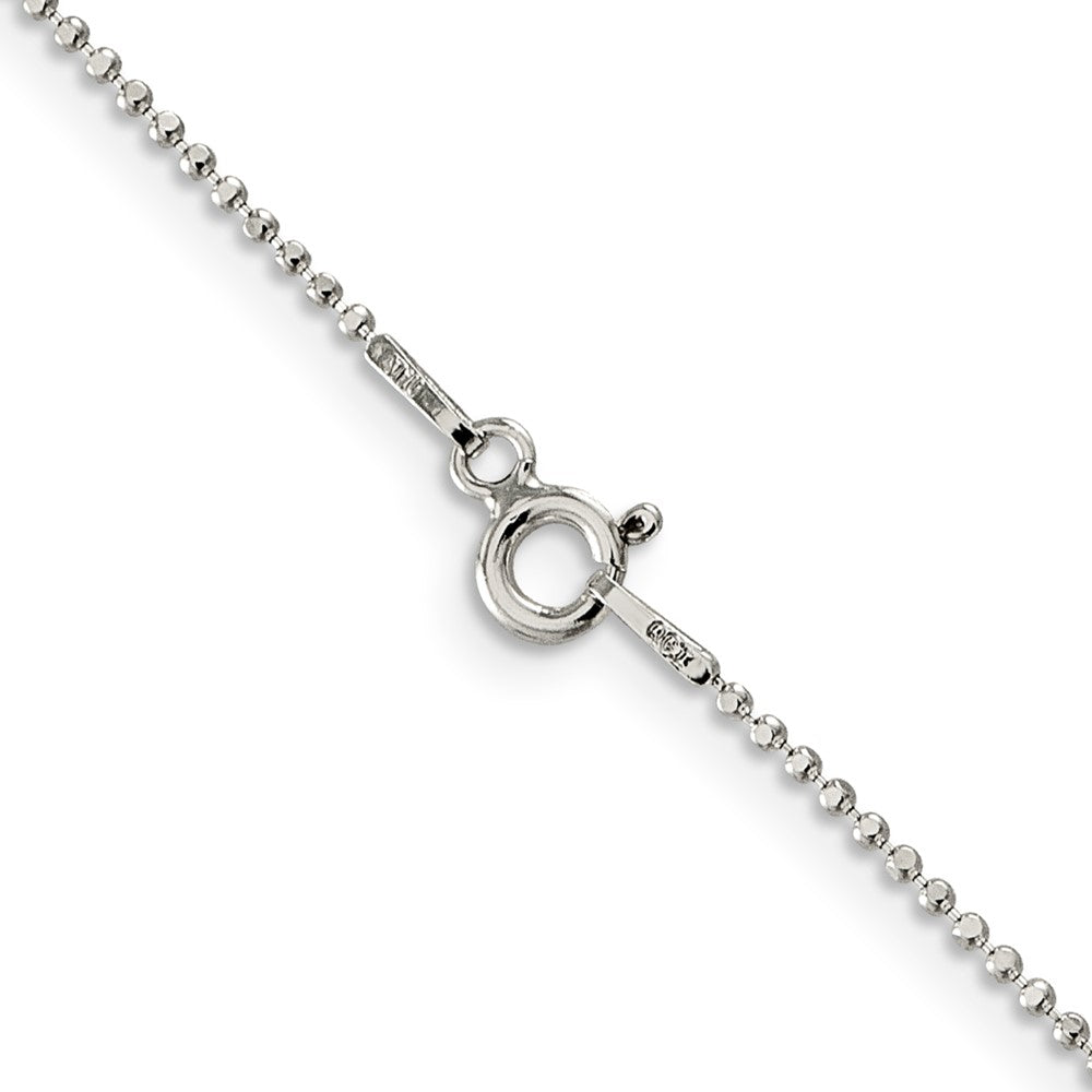 Sterling Silver 1.05mm Square Fancy Beaded ChainQPE73
