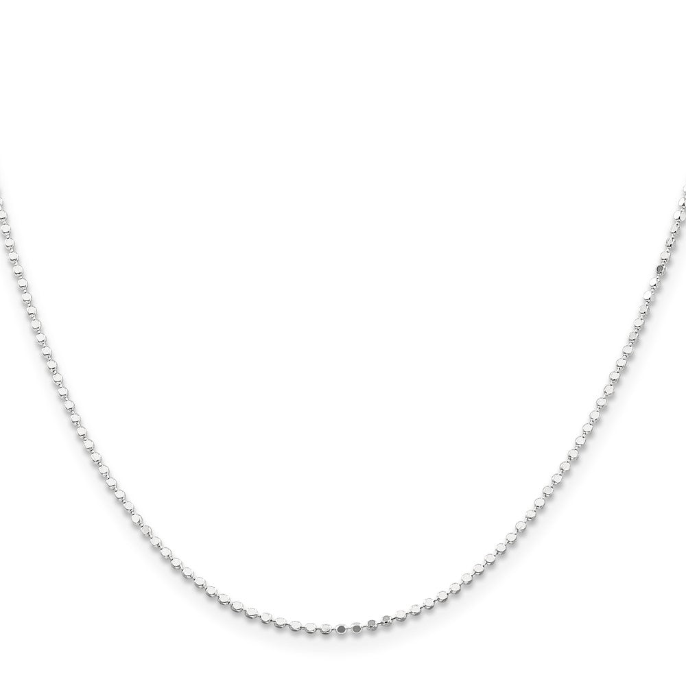 Sterling Silver 1.15mm Square Fancy Beaded ChainQPE74