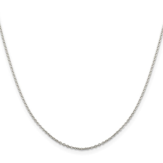 Sterling Silver 1mm Flat Link Cable ChainQPE77