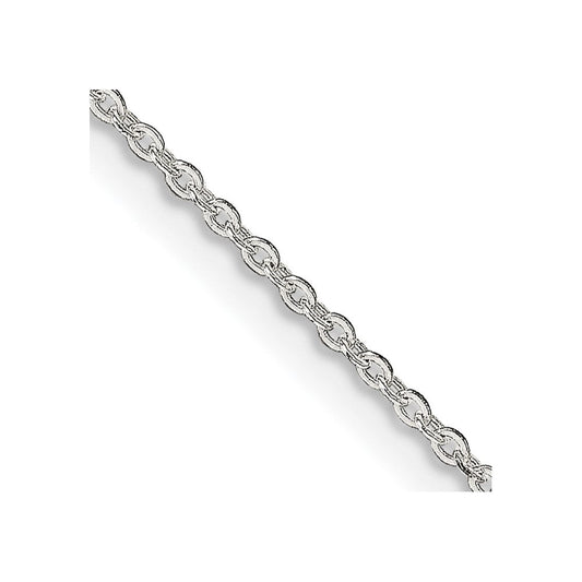 Sterling Silver 1mm Flat Link Cable ChainQPE77