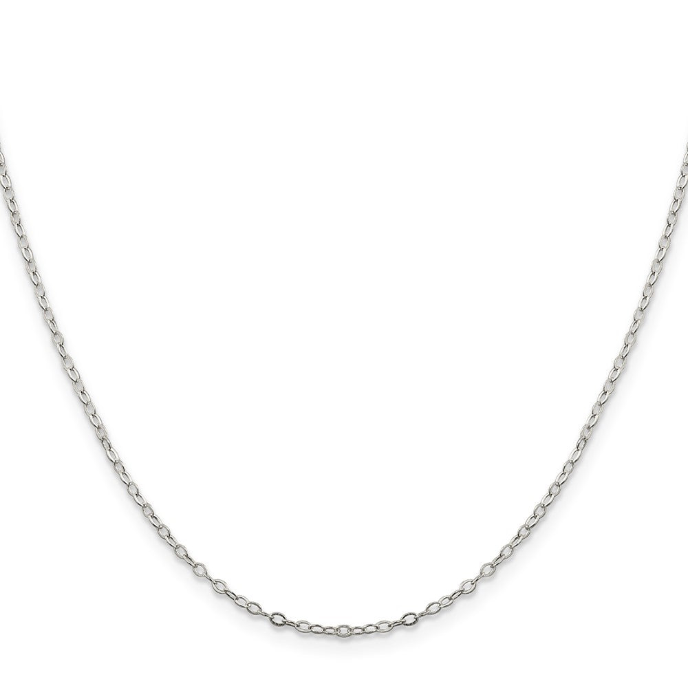 Sterling Silver 1.5mm Flat Open Oval Cable ChainQPE79