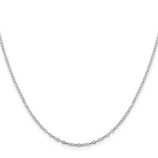 Sterling Silver 1.5mm Flat Open Oval Cable ChainQPE79