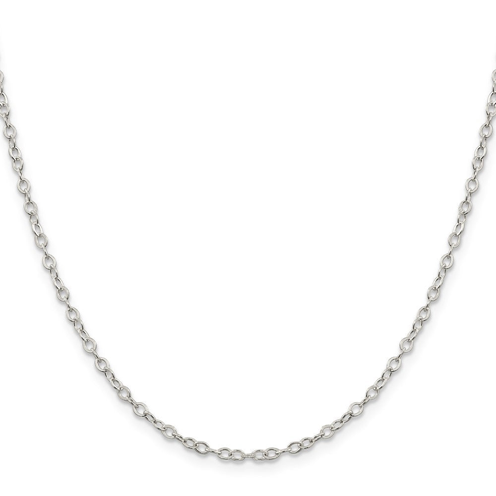 Sterling Silver 2.5mm Flat Open Oval Cable ChainQPE80