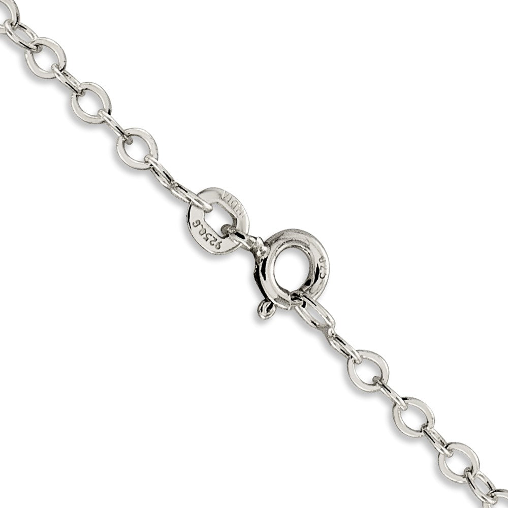 Sterling Silver 2.5mm Flat Open Oval Cable ChainQPE80