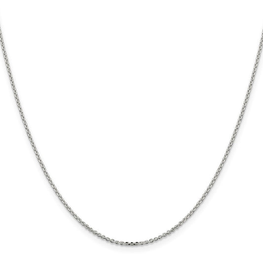 Sterling Silver 1.4mm Diamond-cut Forzantine Cable ChainQPE82