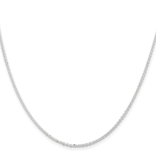 Sterling Silver 1.85mm Diamond-cut Forzantine Cable ChainQPE88