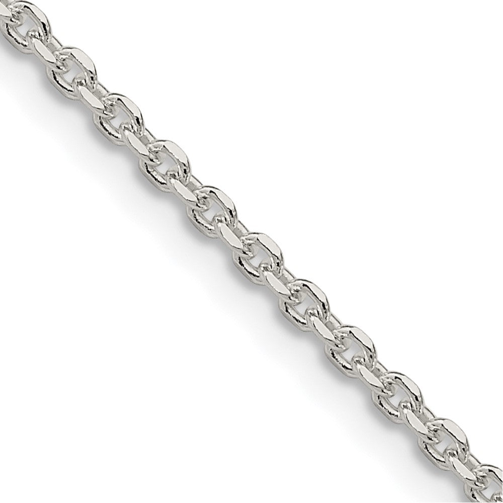 Sterling Silver 2.1mm Diamond-cut Forzantine Cable ChainQPE89