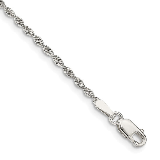 Sterling Silver 1.65mm Twisted Herringbone Chain QPH5-8