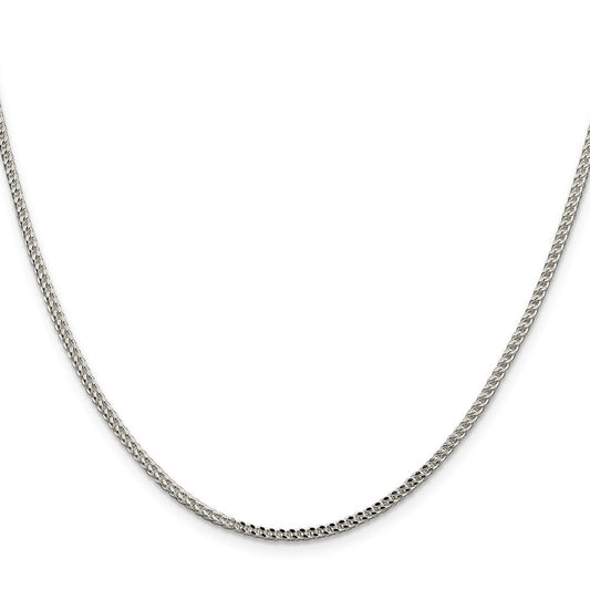 Sterling Silver 2mm D/C Square Franco ChainQQF060