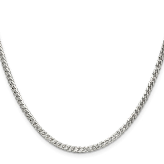 Sterling Silver 3.1mm D/C Square Franco ChainQQF100