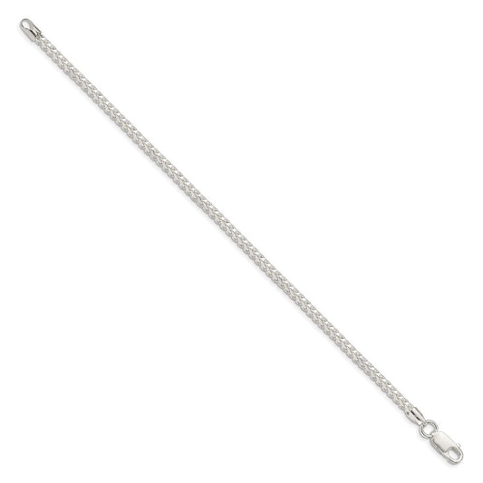 Sterling Silver 3.1mm D/C Square Franco Chain QQF100-8