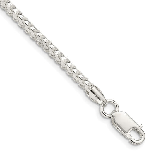 Sterling Silver 3.1mm D/C Square Franco Chain QQF100-8