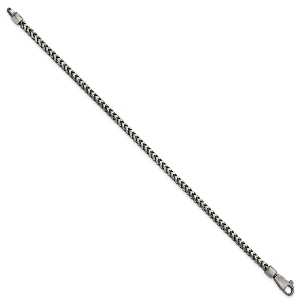 Sterling Silver Antiqued 3.1mm D/C Square Franco Chain QQF100A-8