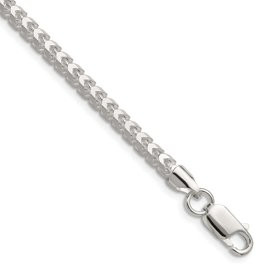 Sterling Silver 4.0mm D/C Square Franco ChainQQF120