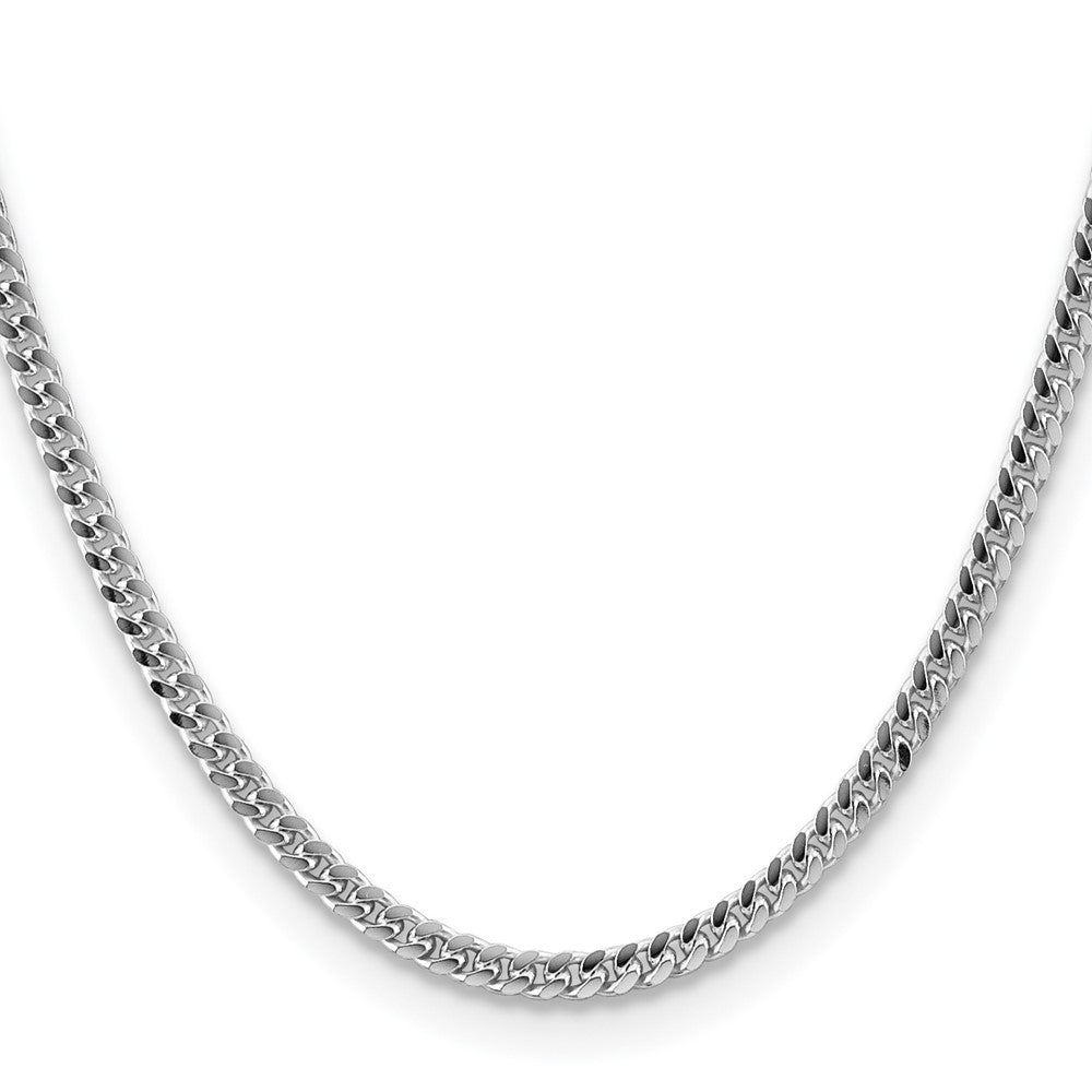 Sterling Silver 4mm Domed w/ Side D/C Curb ChainQRC120