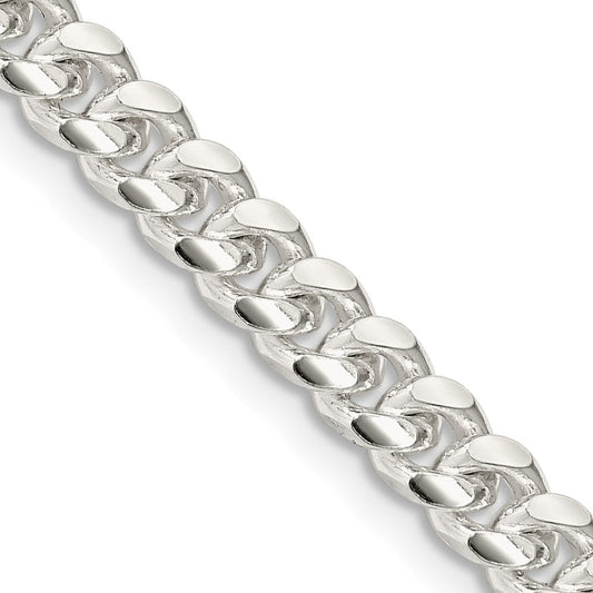 Sterling Silver 5mm Domed w/ Side D/C Curb ChainQRC150
