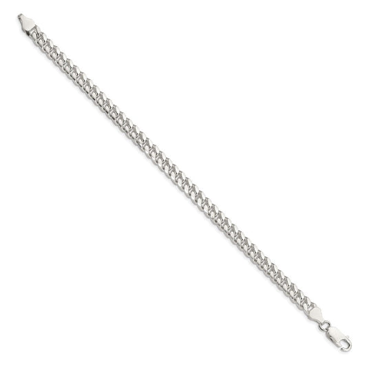 Sterling Silver 6mm Domed w/ Side D/C Curb Chain QRC180-8