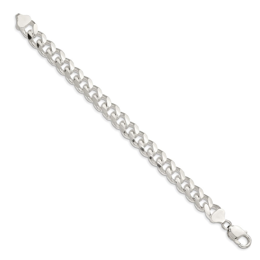 Sterling Silver 10.5mm Domed w/ Side D/C Curb Chain QRC300-8