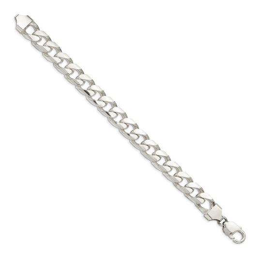 Sterling Silver 11mm Domed w/ Side D/C Curb Chain QRC350-8