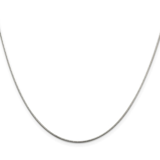 Sterling Silver 1.2mm Patterned Diamond-cut Snake ChainQSD1
