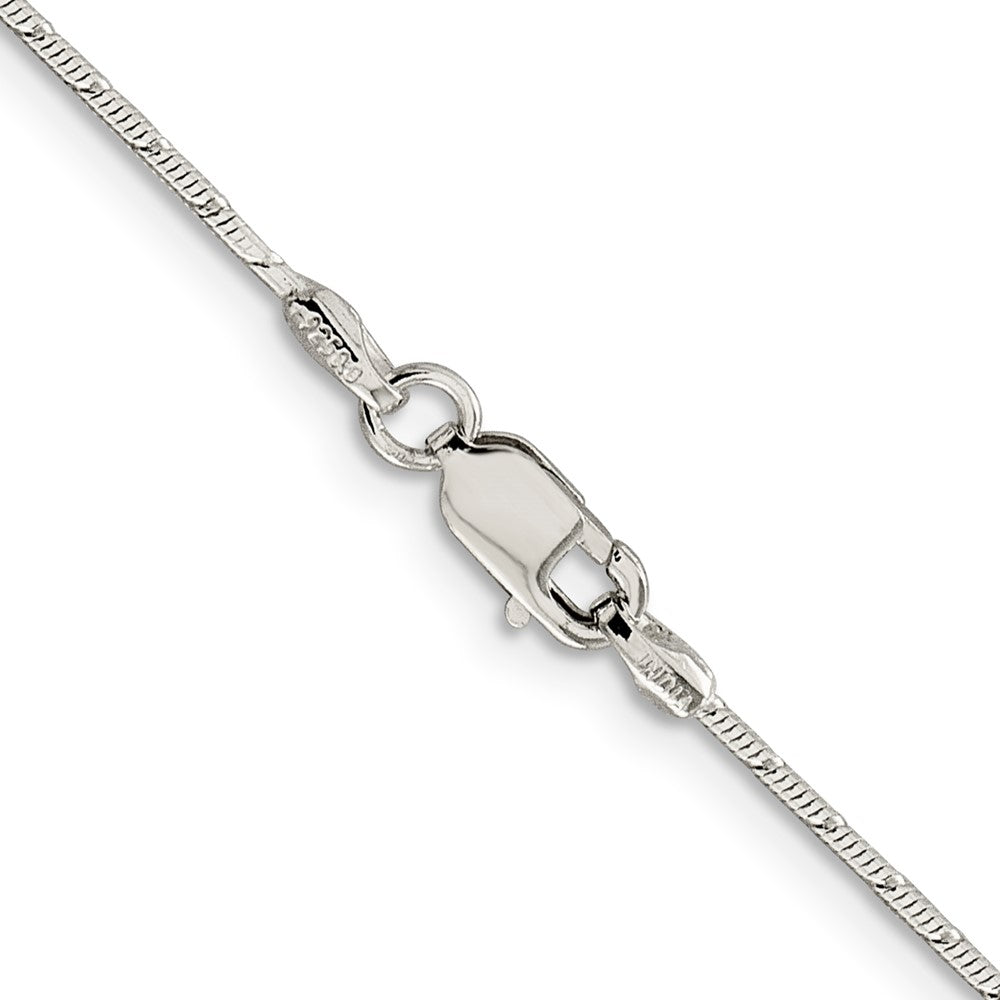 Sterling Silver 1.2mm Patterned Diamond-cut Snake ChainQSD1