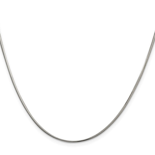 Sterling Silver 1.5mm Diamond-cut Flat Snake ChainQSF160