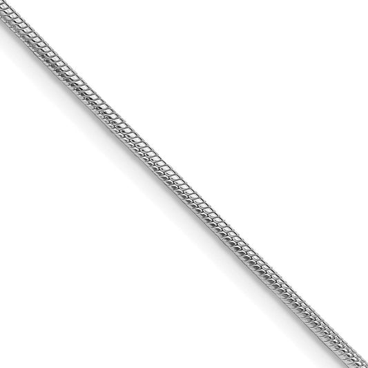 Sterling Silver Rhodium-plated 1.25mm Snake ChainQSN040R