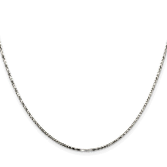 Sterling Silver Rhodium-plated 1.5mm Snake ChainQSN045R