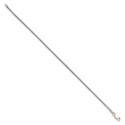 Sterling Silver 1.6mm Round Snake Chain QSNL050-8