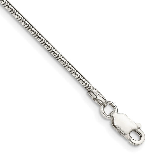 Sterling Silver 1.6mm Round Snake Chain QSNL050-8