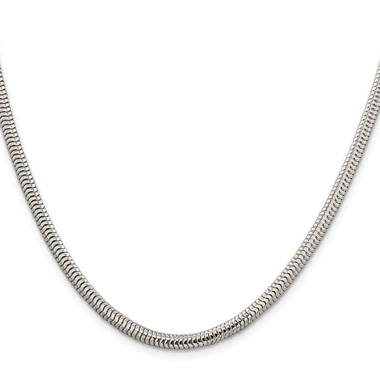 Sterling Silver 4mm Round Snake ChainQSNL100