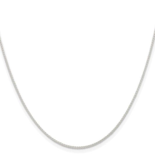 Sterling Silver Rhodium-plated 1mm Round Spiga ChainQSP025R