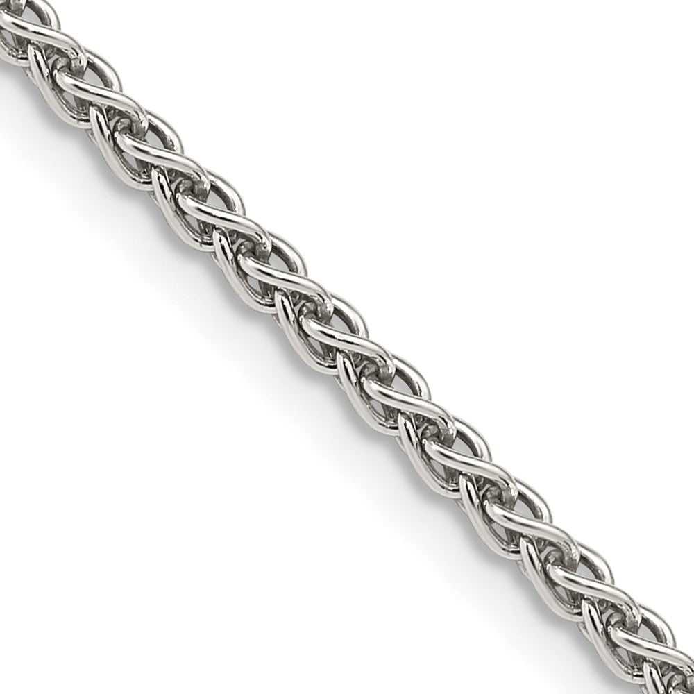 Sterling Silver Rhodium-plated 2.5mm Round Spiga ChainQSP060R