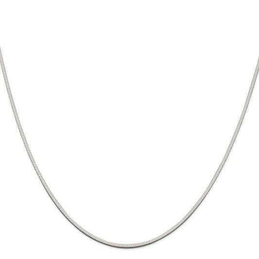 Sterling Silver 1.25mm Square Snake ChainQSQ040
