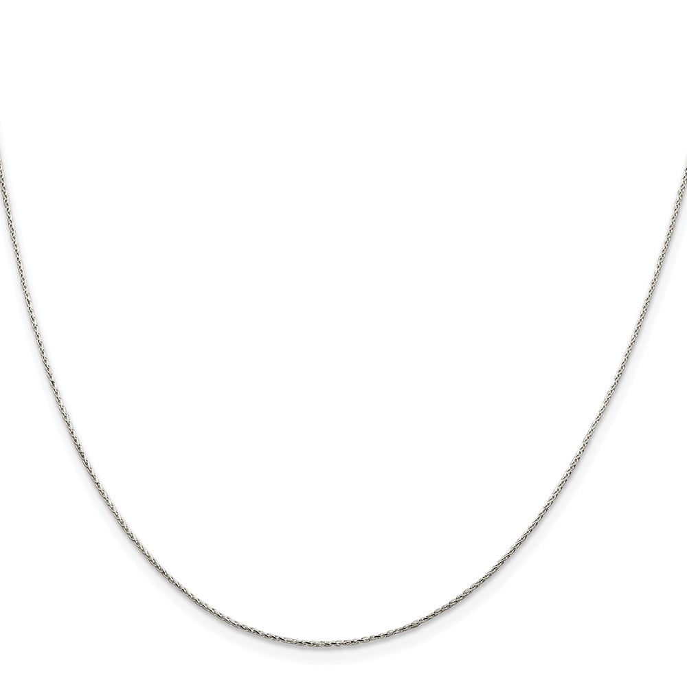 Sterling Silver Rhodium-plated .85mm Diamond-cut Round Spiga ChainQSR025R