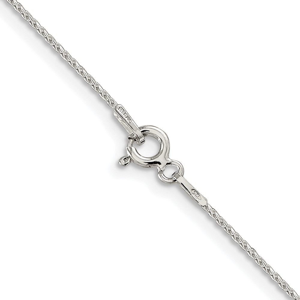 Sterling Silver Rhodium-plated .85mm Diamond-cut Round Spiga ChainQSR025R