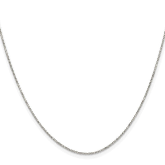 Sterling Silver Rhodium-plated .95mm Diamond-cut Round Spiga ChainQSR030R