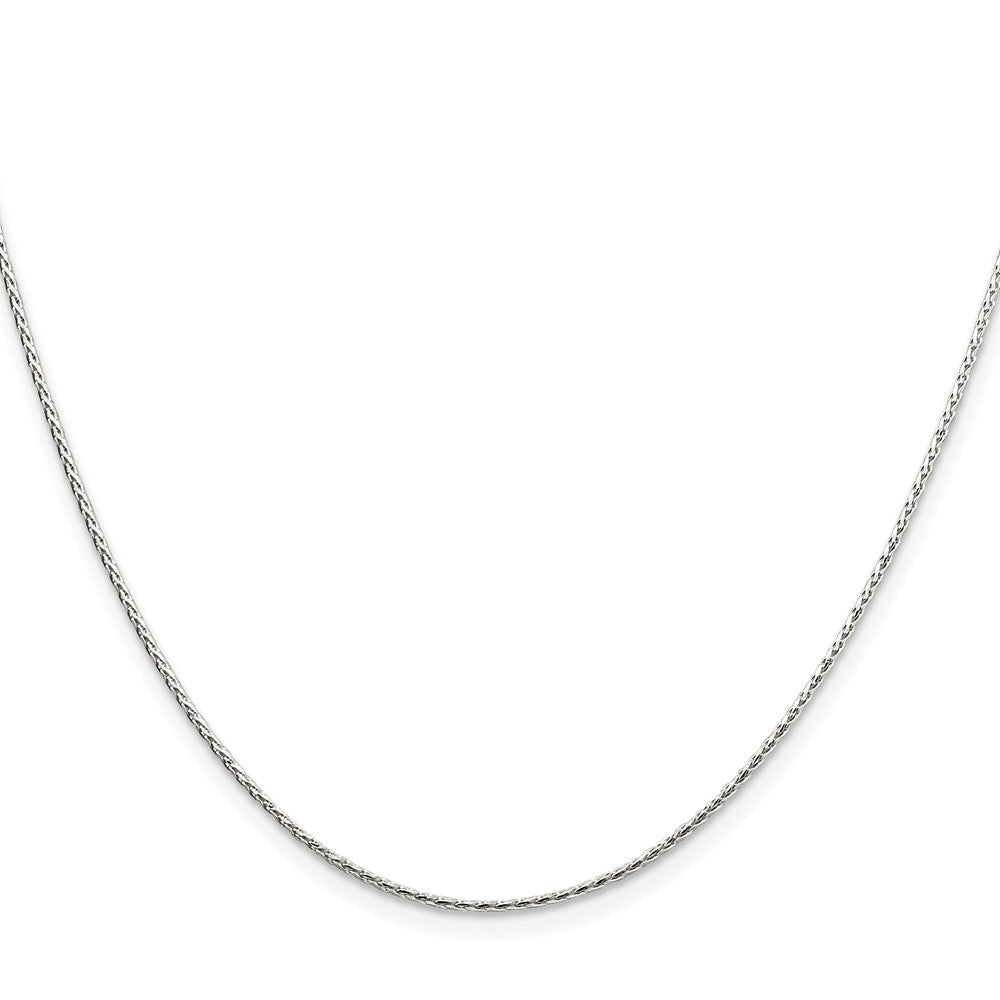 Sterling Silver Rhodium-plated 1.25mm Diamond-cut Round Spiga ChainQSR035R