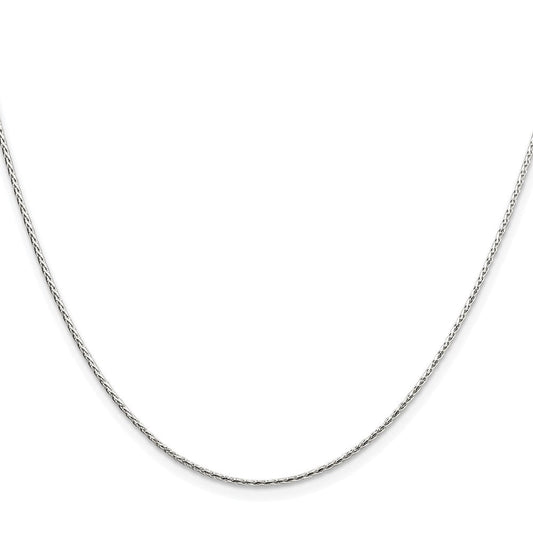 Sterling Silver Rhodium-plated 1.25mm Diamond-cut Round Spiga ChainQSR035R
