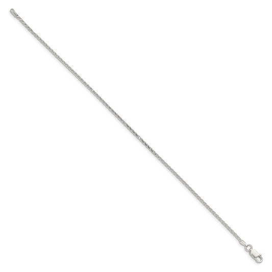Sterling Silver 1.7mm Diamond-cut Round Spiga Chain QSR050-8