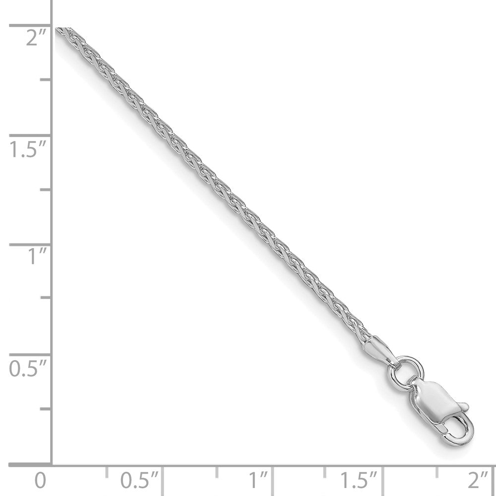 Sterling Silver Rhodium-plated 1.7mm Diamond-cut Round Spiga Chain QSR050R-8