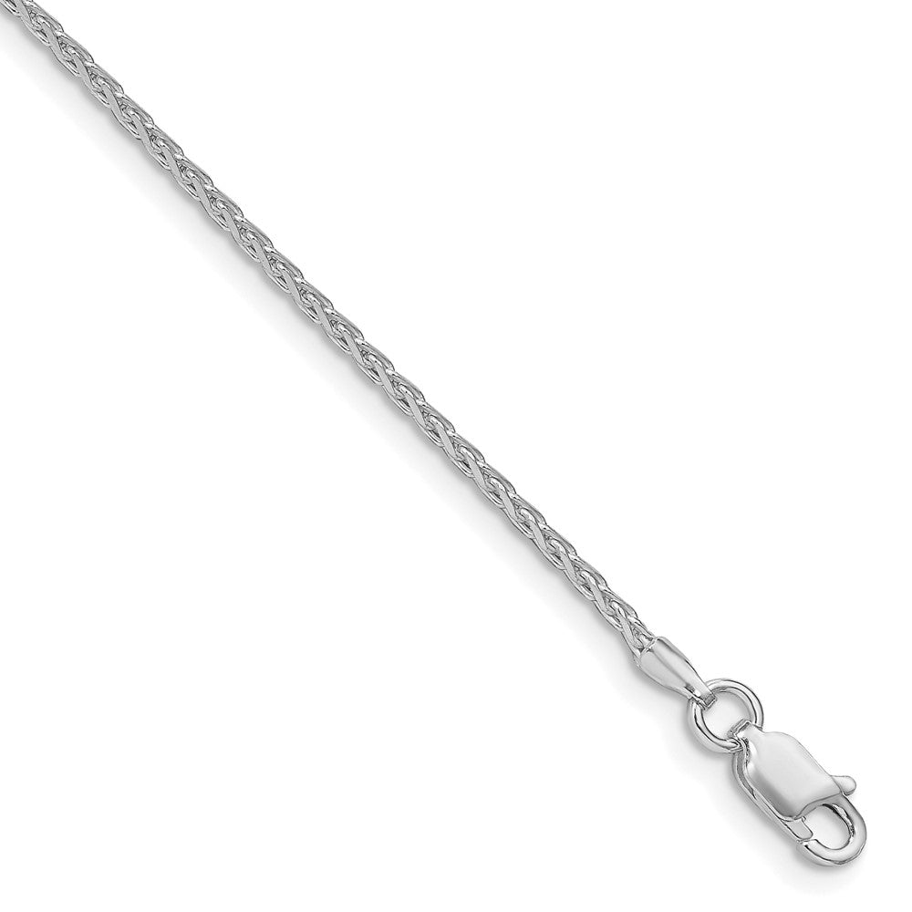 Sterling Silver Rhodium-plated 1.7mm Diamond-cut Round Spiga Chain QSR050R-8