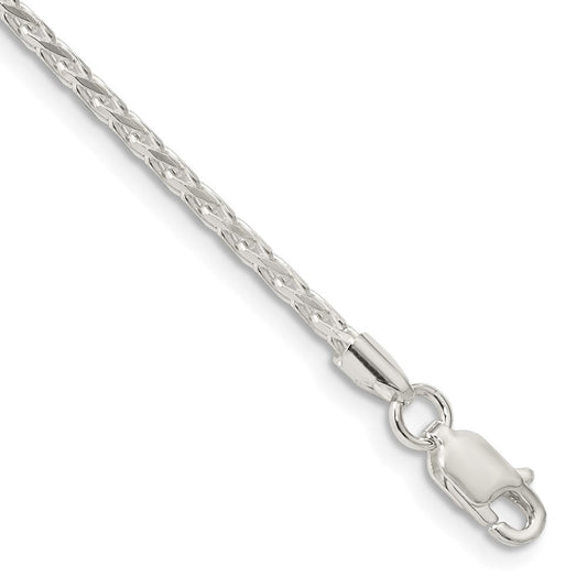 Sterling Silver 2.15mm Diamond-cut Round Spiga Chain QSR060-8