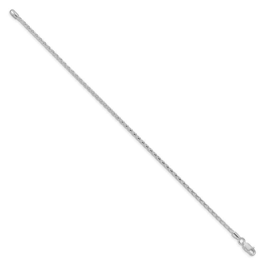 Sterling Silver Rhodium-plated 2.15mm Diamond-cut Round Spiga Chain QSR060R-8